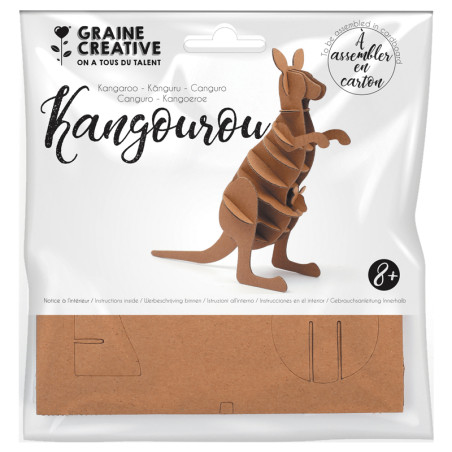 Maquette Kangourou en carton - Graine Créative - DIY dès 6 ans