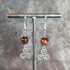 Boucles d'oreilles Oeil de Taureau et Triskell