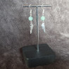 Boucles d'Oreilles Aventurine Verte et Perroquets