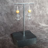 Boucles d'Oreilles Jaspe Bois et Ancres Marines