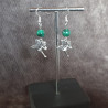 Boucles d'Oreilles Malachite et Fée Clochette