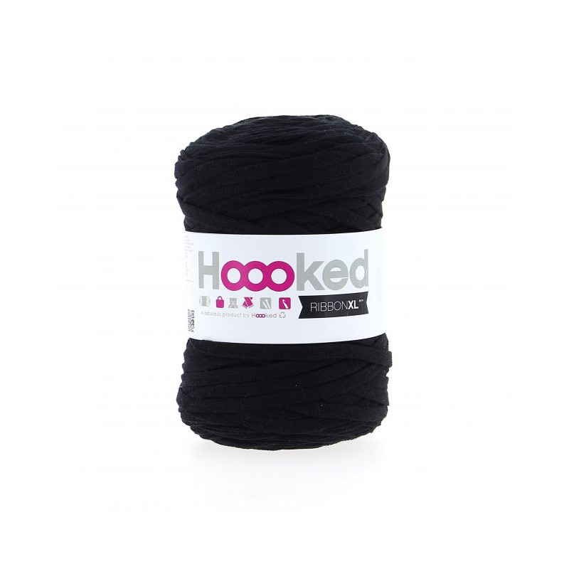 RibbonXL Black Night 250g - Fil Noir pour Tricot XXL