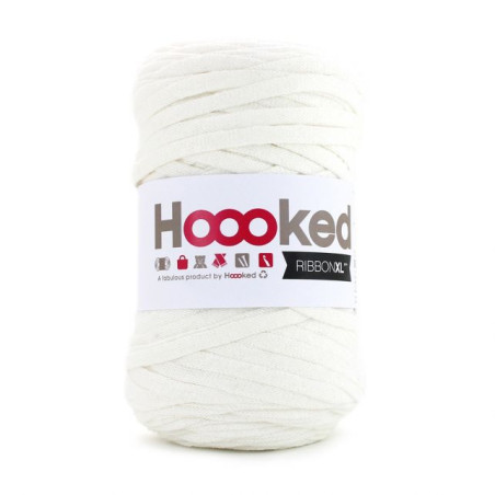 Fil Ribbon XL Pearl White - Bobine 250g - Hoooked