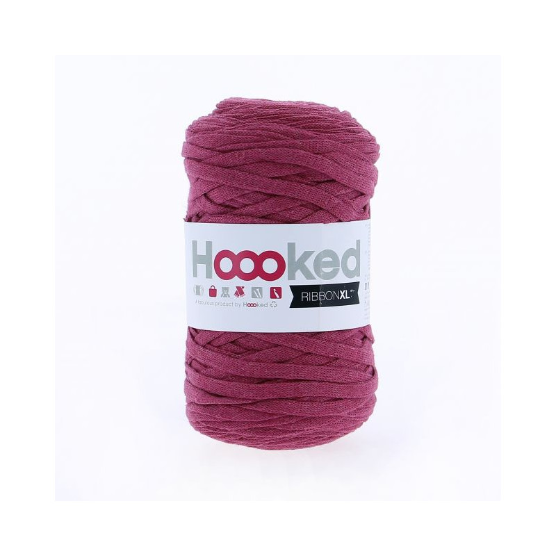 Fil RibbonXL - Crazy Plum - Bobine 250g - Hoooked