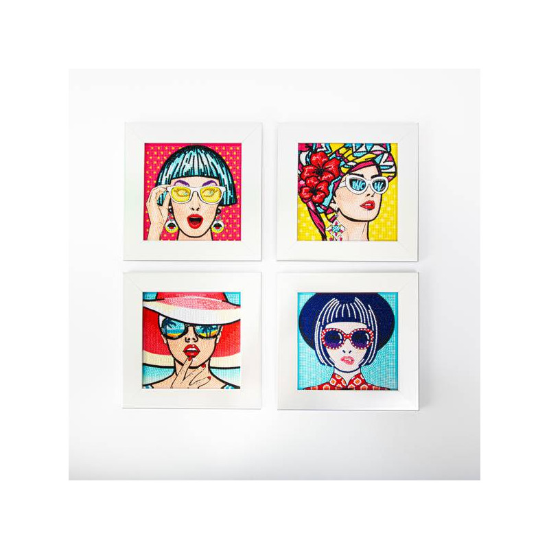 Kit Broderie Diamant Mini Dotz - Modern Women - 4 Motifs à Broder