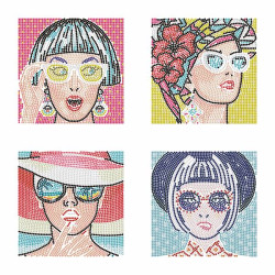Kit Broderie Diamant Mini Dotz - Modern Women - 4 Motifs à Broder
