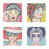 Kit Broderie Diamant Mini Dotz - Modern Women - 4 Motifs à Broder