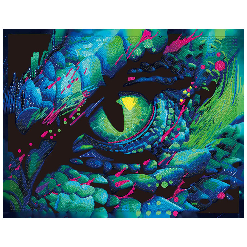 Broderie Diamant - Néon Noir - Dragon Eye