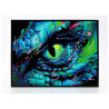 Kit Broderie Diamant Neon Noir – Dragon Eye – Œil de Dragon en Strass Fluorescents