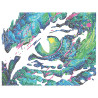 Kit Broderie Diamant Neon Noir – Dragon Eye – Œil de Dragon en Strass Fluorescents