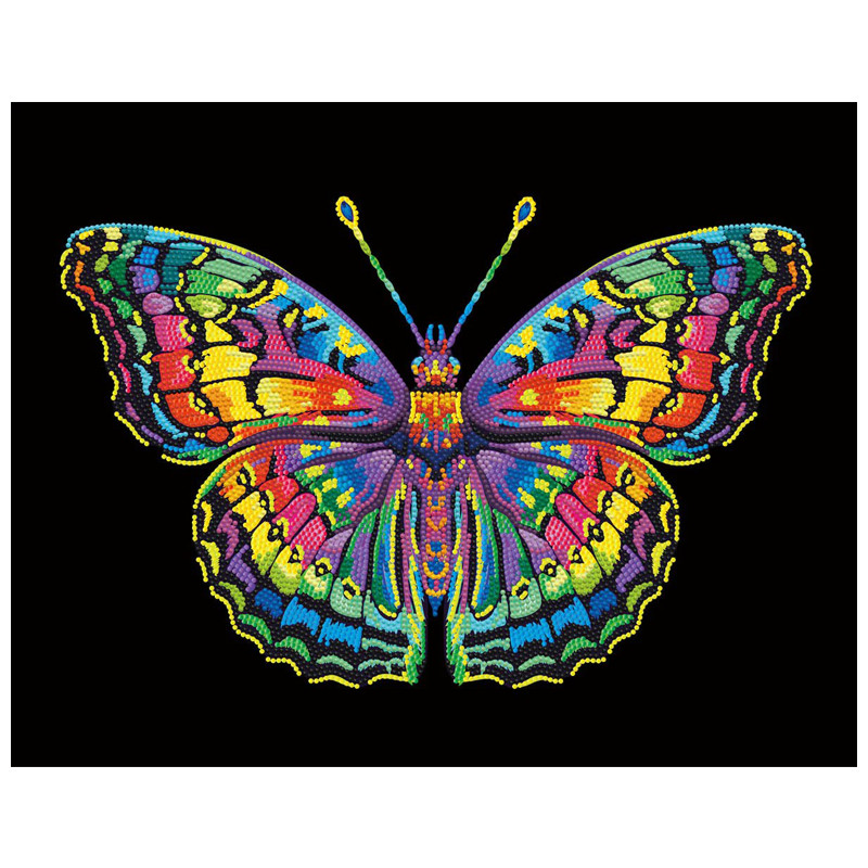 Broderie Diamant - Néon Noir - Butterfly