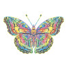 Kit Broderie Diamant Neon Noir - Butterfly - Papillon Fluo sur Fond Noir