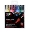 Kit Posca 8 Marqueurs PC-3M Pointe Fine - Couleurs Basiques