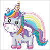 Coffret Broderie Diamant enfant - Dotzies Licorne Arc-en-ciel