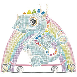 Coffret Broderie Diamant Enfant - Dotzies Dragon sur son Skate
