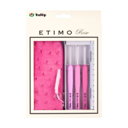 Set 3 Crochets Tulip Etimo Rose Softgrip - Ergonomique et Portable
