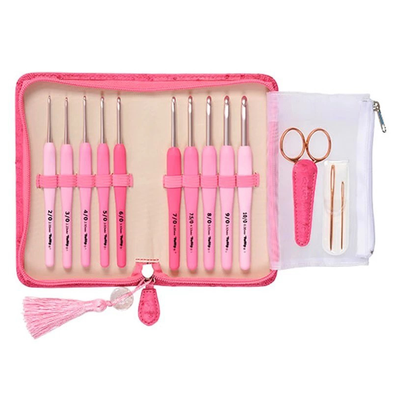 Set Crochets Tulip Etimo Rose Lace – 10 tailles + accessoires