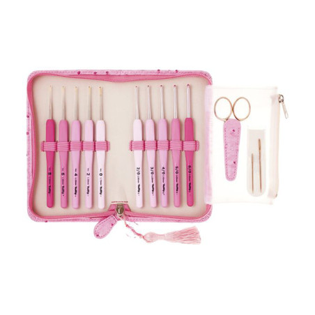 Set 10 crochets Tulip Etimo Rose Softgrip – Ergonomique & complet