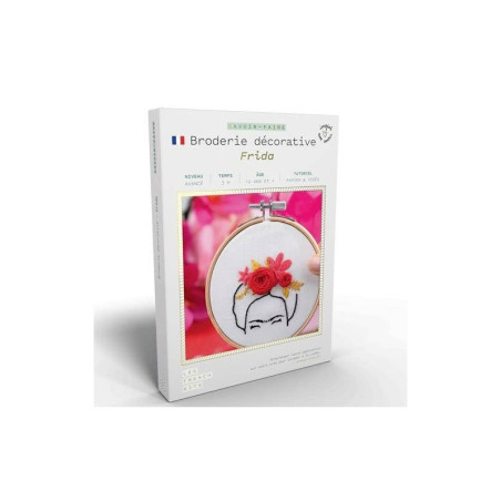 broderie décorative Frida kit créatif loisirs créatifs adulte enfant