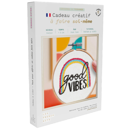 kit broderie Good Vibes DIY complet