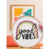 Kit broderie Good Vibes DIY - Décoration moderne fabriquée en France