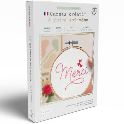 kit broderie Merci DIY complet