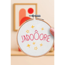 Kit broderie J’adoÔre DIY - Broderie moderne fabriquée en France