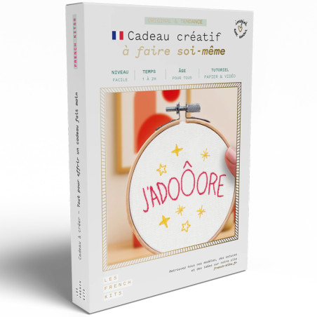 kit broderie J’adoÔre DIY complet