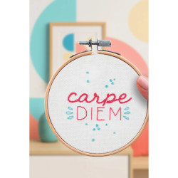 Kit broderie Carpe Diem DIY - Décoration positive fabriquée en France