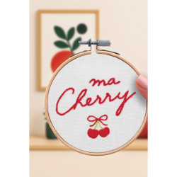 Kit broderie Ma Cherry DIY - Cadeau fait main original