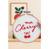 Kit broderie Ma Cherry DIY - Cadeau fait main original