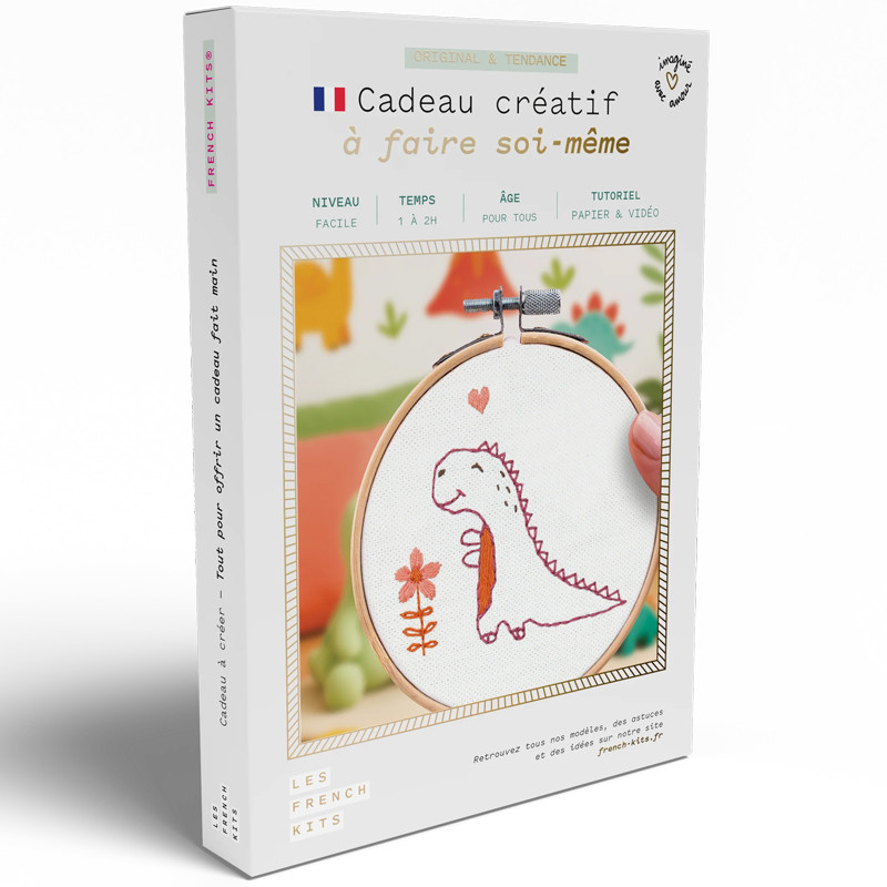 Kit broderie Petit Dino DIY - Décoration enfant ludique