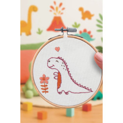 Kit broderie Petit Dino DIY - Décoration enfant ludique