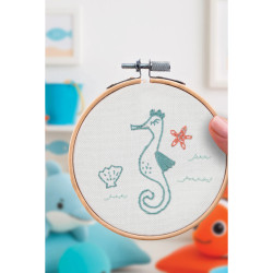Kit broderie Hippocampe DIY - Décoration marine enfant
