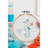 Kit broderie Hippocampe DIY - Décoration marine enfant