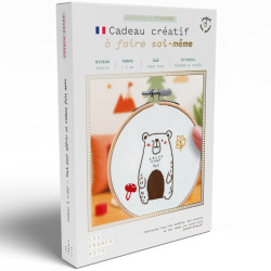 kit broderie ours tendre DIY complet