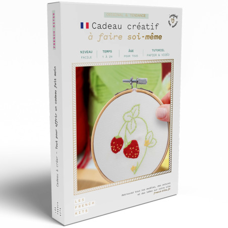 kit broderie fraisier DIY complet