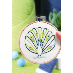 Kit broderie Paon DIY - Nature & Douceur
