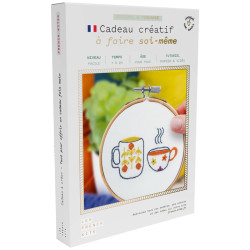 kit broderie heure du thé DIY complet