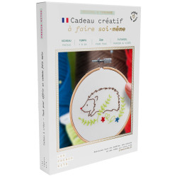 kit broderie hérisson DIY complet