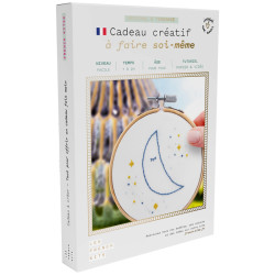 kit broderie lune romantique DIY complet