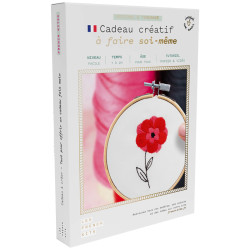 kit broderie grande fleur DIY complet