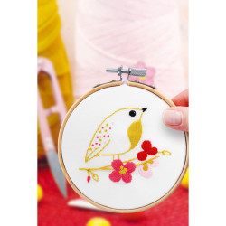 Kit broderie Oiseau Printanier DIY - Nature & Douceur