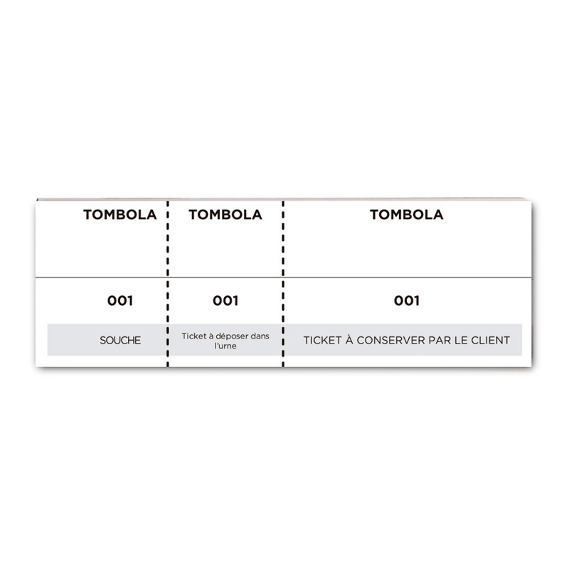 Bloc tombola Liderpapel 100 feuilles tickets numérotés détachables