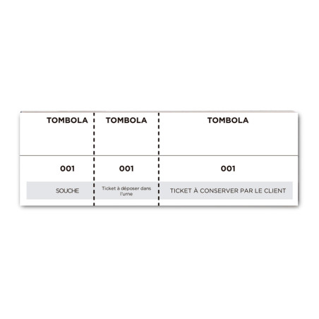 Bloc tombola Liderpapel 100 feuilles tickets numérotés détachables