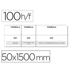 Tickets tombola numérotés détachables 3 par feuille Liderpapel