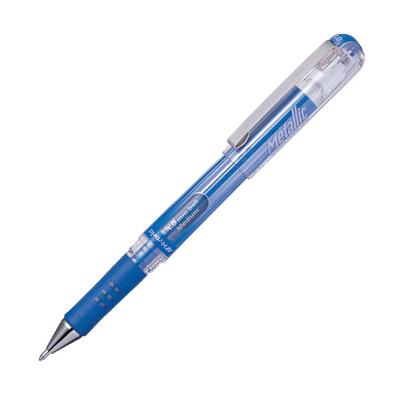 Stylo Pentel metallic bleu gel métallisé écriture créative