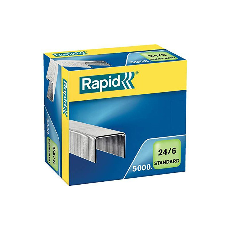 Boîte de 5000 agrafes Rapid 24/6 à coupe de précision
