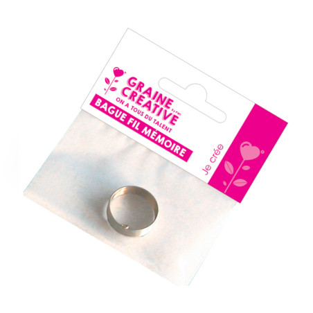 Bague en fil mémoire Graine Créative composée de 10 tours