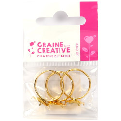Lot de 3 supports de bagues à picots dorés Graine Créative